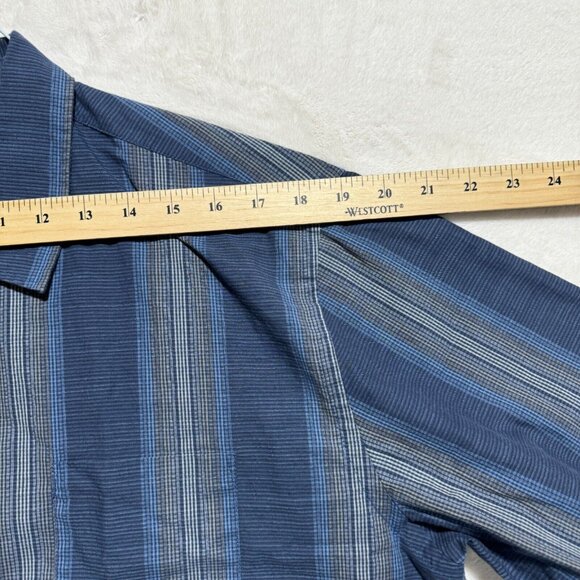 Van Heusen Fit Blue Dress Shirt Short Sleeve Mens Large 16-16.5 - Picture 8 of 10